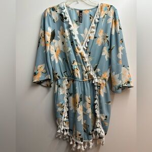 Design Lab Lord & Taylor Floral Jumpsuit Size M